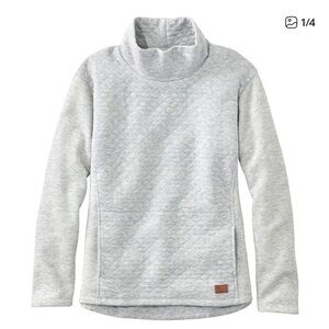 L.L. Bean Light Gray Cowl Neck Sweater size medium